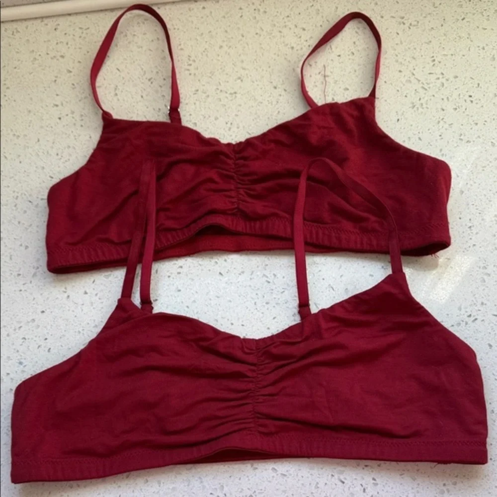 Set Of Two Free People Deep Red Bandeau